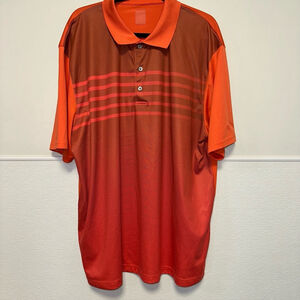 Men's Pro Tour Polo Shirt XXL Orange Red Short Sleeve Golf Casual